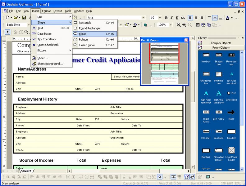 Software for creating a variety of personalized office stationeries and forms.