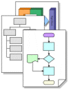 Even if you've never used a drawing tool before, it's very easy to create flowcharts.